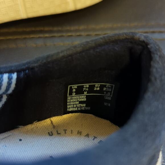 Clarks Navy Suede Marie Mist Espadrille Comfort Lace Up Derby Sneaker - Picture 6 of 6